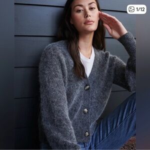 Quince Baby Alpaca Wool Cardigan, Size XS